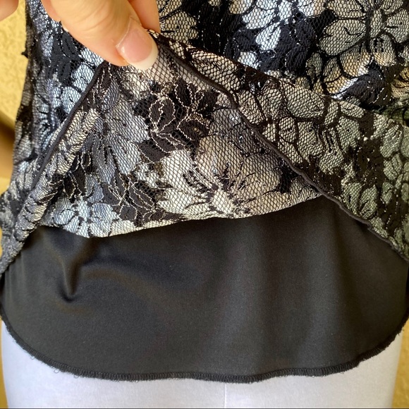 Nu Options brand layered black lace top - Picture 7 of 11